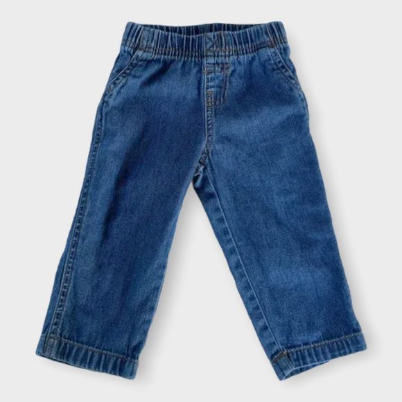 Carter's 2-pc. Long-sleeve Plaid Shirt & Jeans Set, Baby Boys 12 Months - Picture 6 of 8